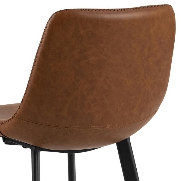 Stołek barowy Oregon PU brandy Low - ACTONA